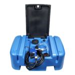 Cuve AdBlue 200 L avec pompe électrique 12 V, vue de face couvercle ouvert